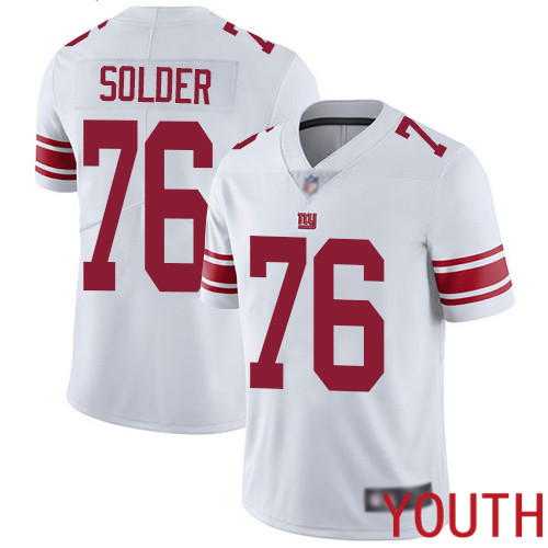 Youth New York Giants 76 Nate Solder White Vapor Untouchable Limited Player Football NFL Jersey